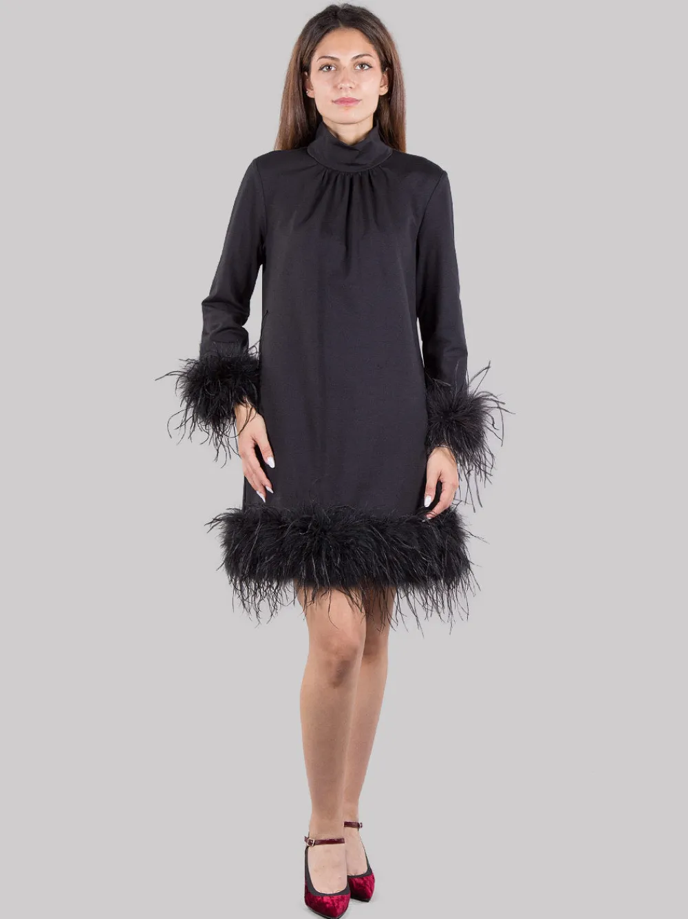 Abito con piume | MEIMEIJ Hot