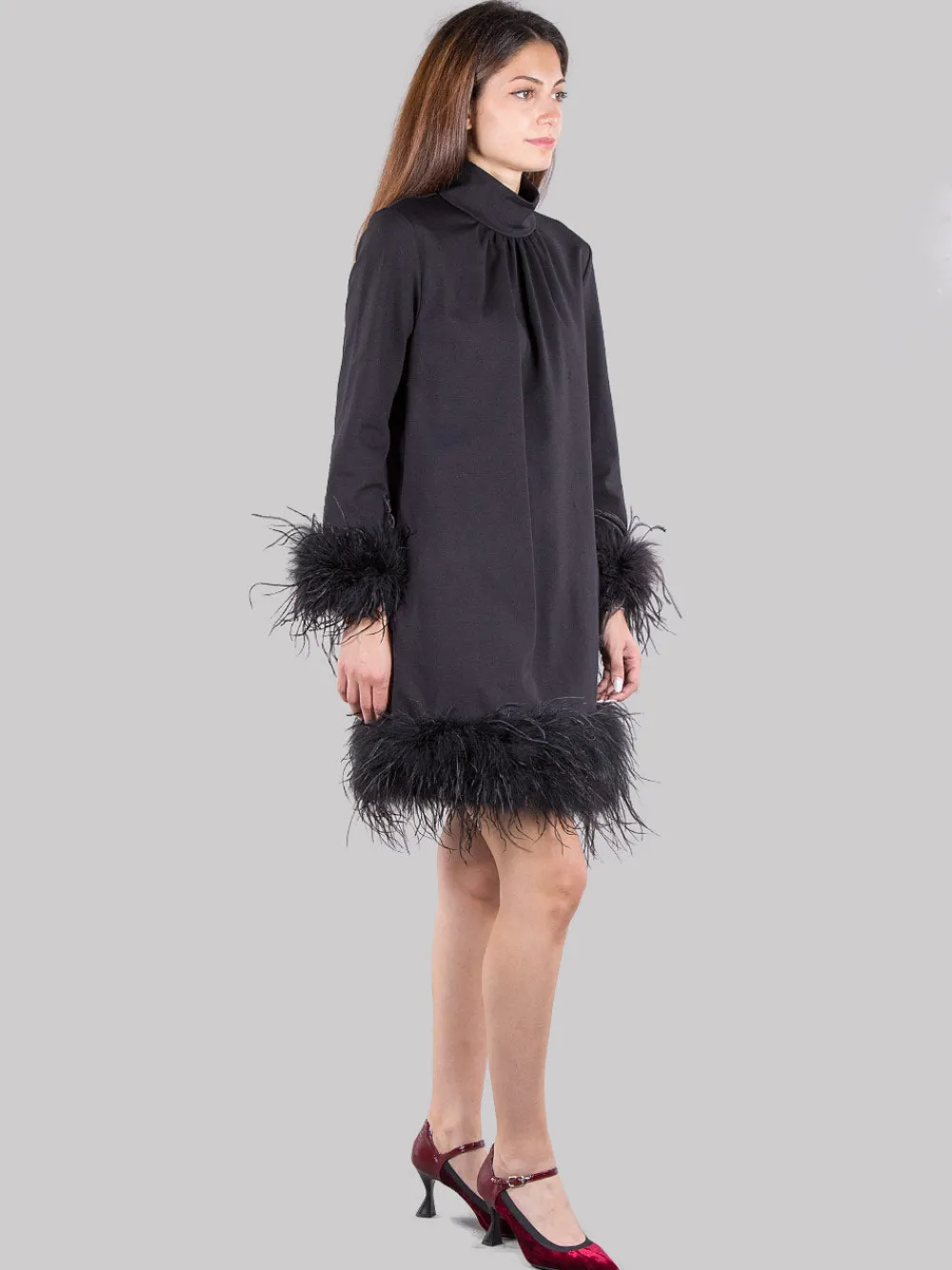 Abito con piume | MEIMEIJ Hot