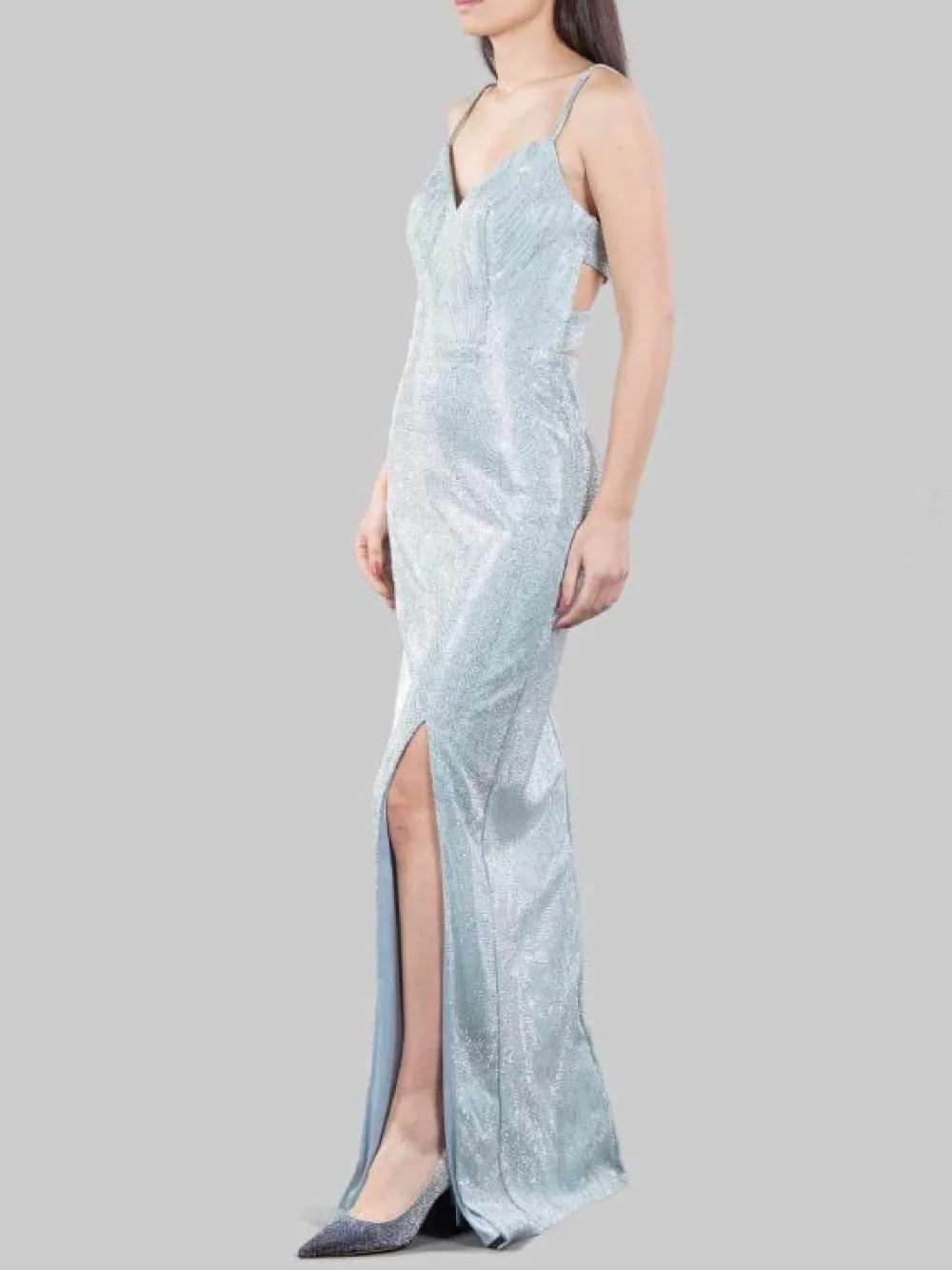 ABITO LUNGO A SIRENA REALIZZATO IN FULL STRASS | CARLA RUIZ New