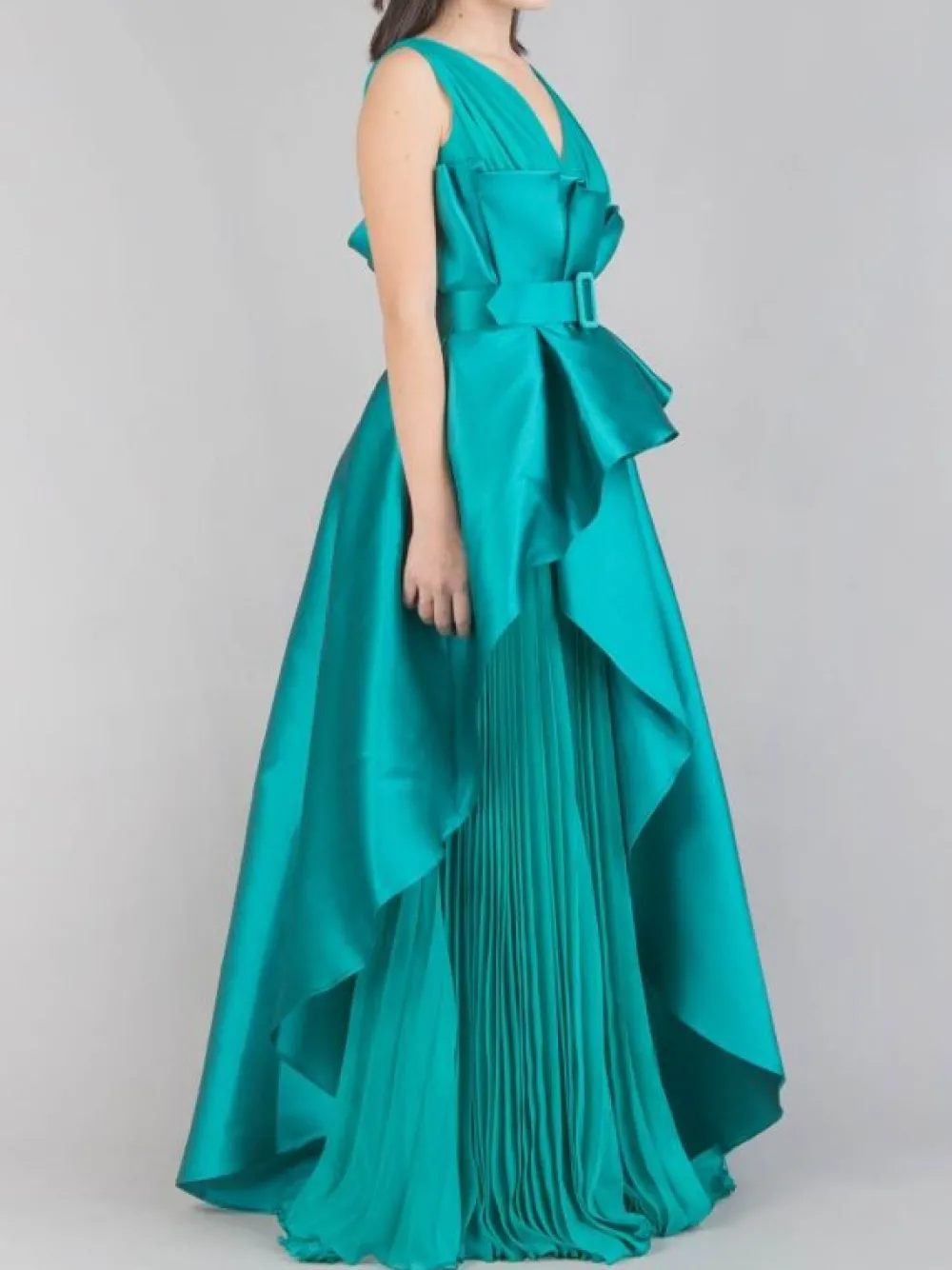 ABITO LUNGO IN MIKADO E CHIFFON | MANU GARCIA Best