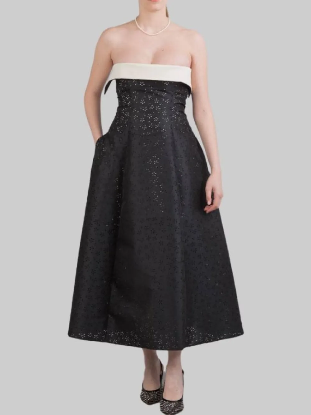 ABITO MIDI A BUSTIER CON MOTIVO FLOREALE | PHILOSOPHY DI LORENZO SERAFINI Fashion