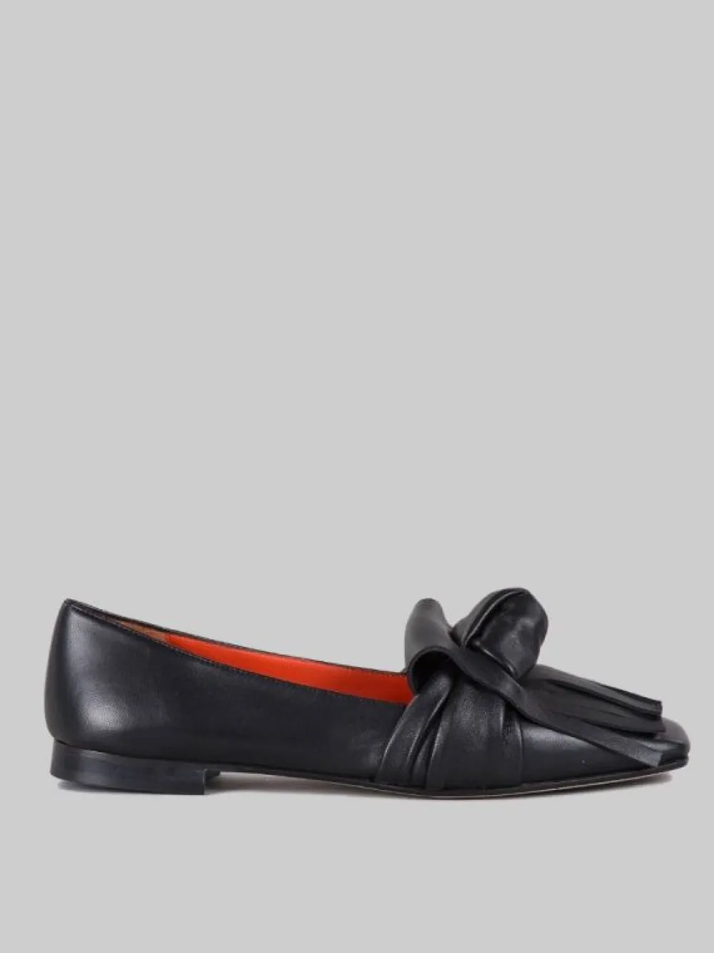 BALLERINE IN PELLE NERA CON NODO E NAPPINE | PROSPERINE Fashion