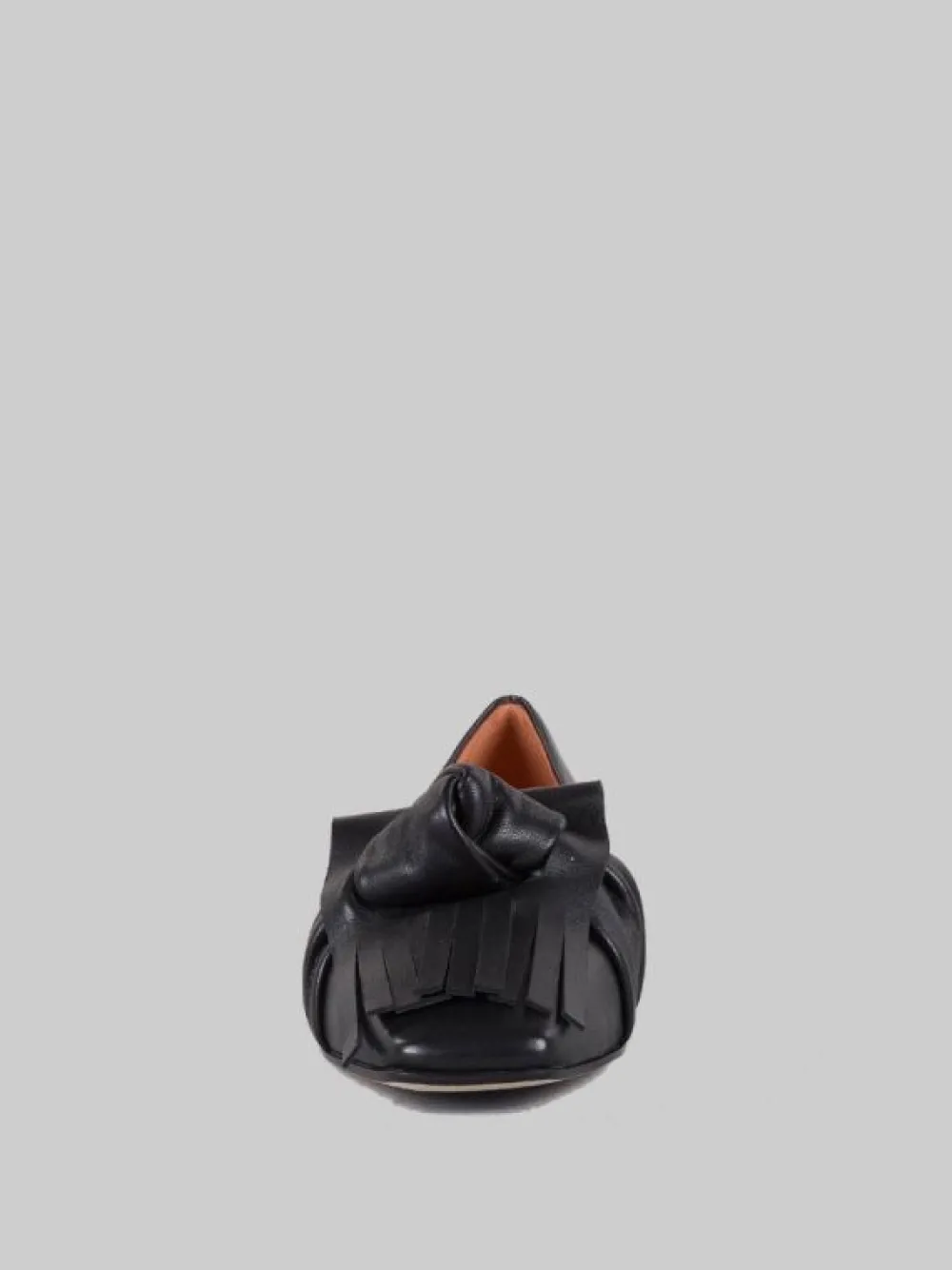 BALLERINE IN PELLE NERA CON NODO E NAPPINE | PROSPERINE Fashion