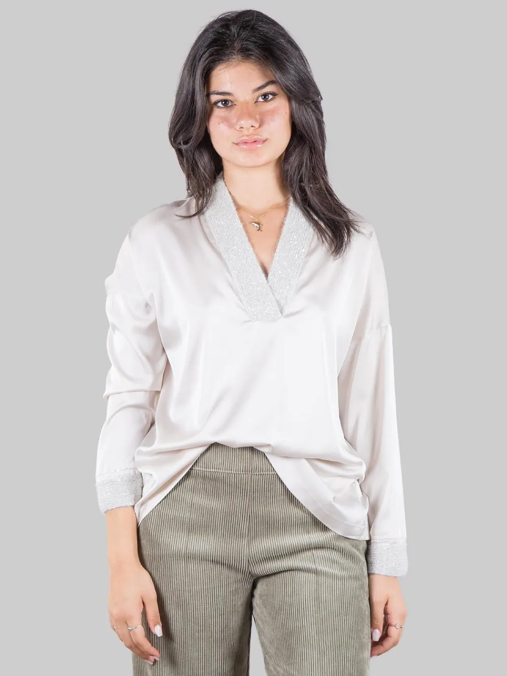 Blusa con inserti | D.EXTERIOR Online