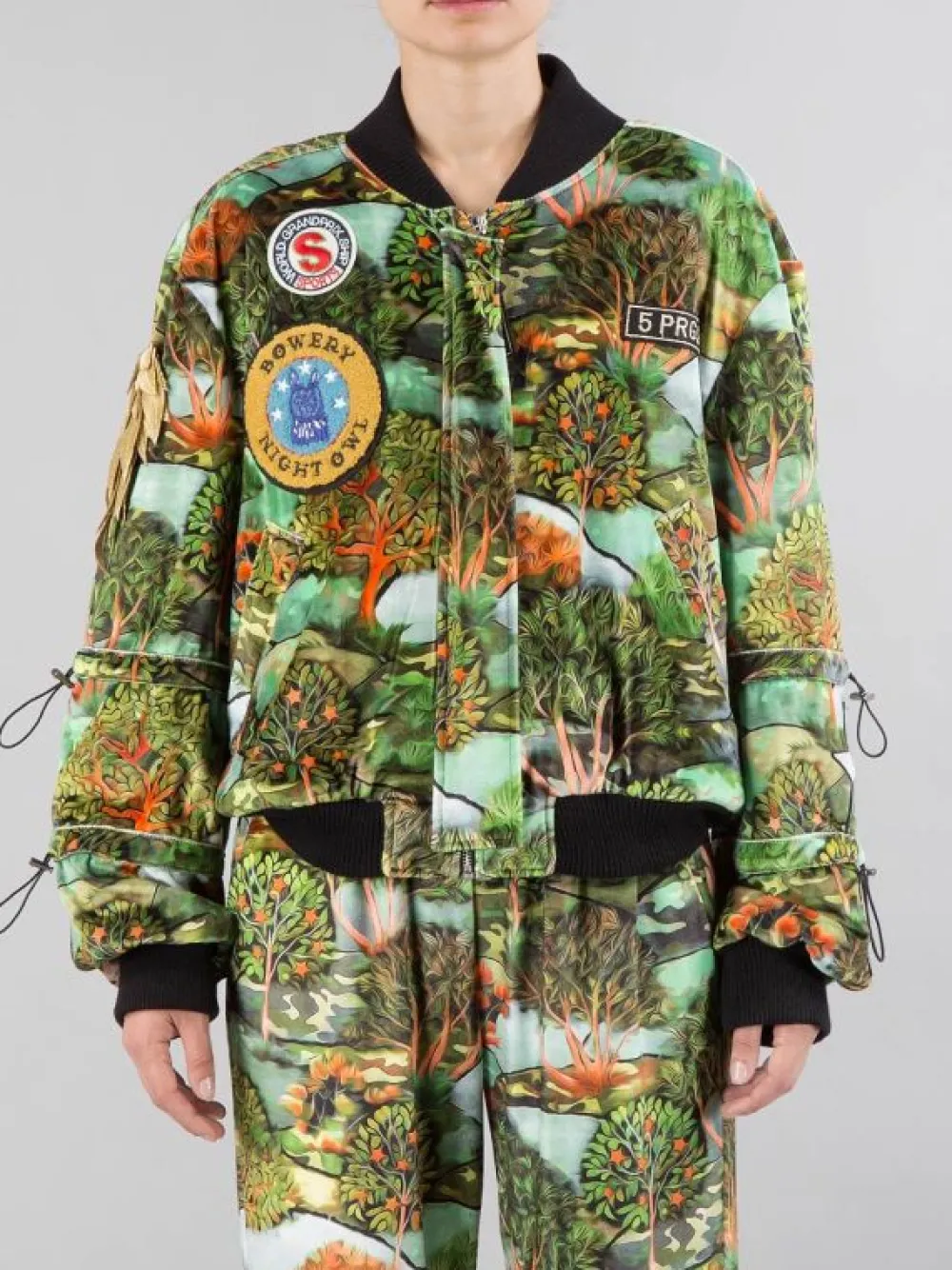 BOMBER IN VELLUTO A FANTASIA CON PATCH | 5 PROGRESS Sale