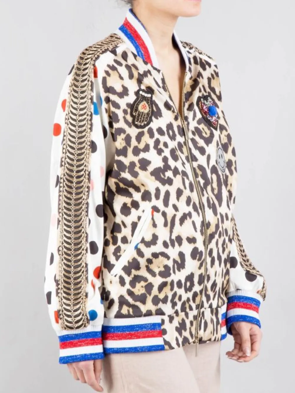 BOMBER OVERSIZE CON PATCH E PASSAMANERIE | 5 PROGRESS Fashion