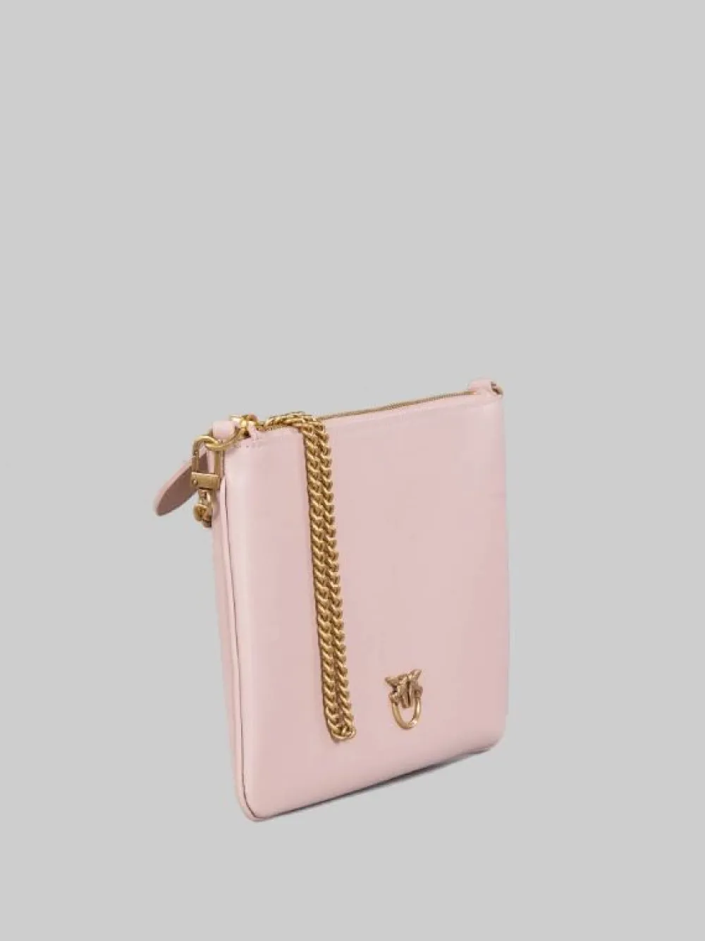 BORSA FLAT A TRACOLLA IN PELLE ROSA CIPRIA | PINKO Online