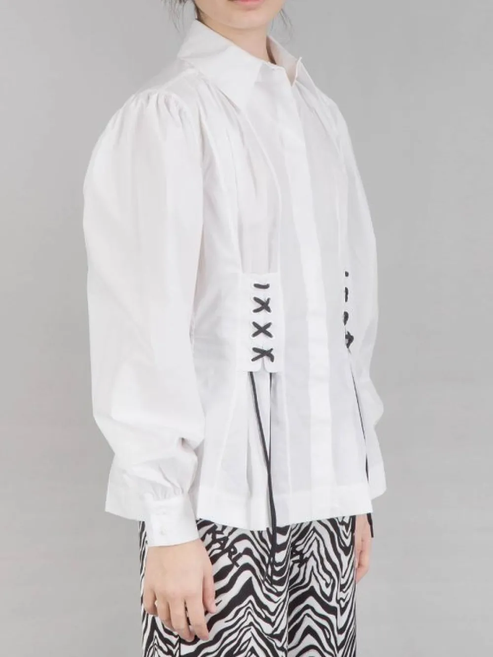 CAMICIA BUSTIER IN COTONE ORGANICO | KARL LAGERFELD New