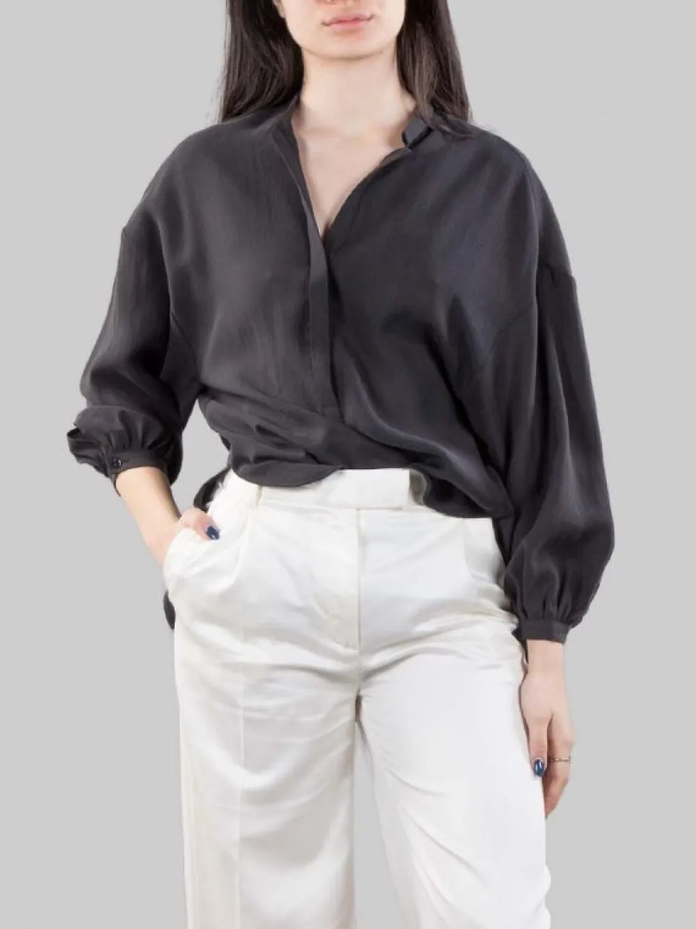 CAMICIA COREANA OVERSIZE IN TESSUTO FLUIDO | RAME Best
