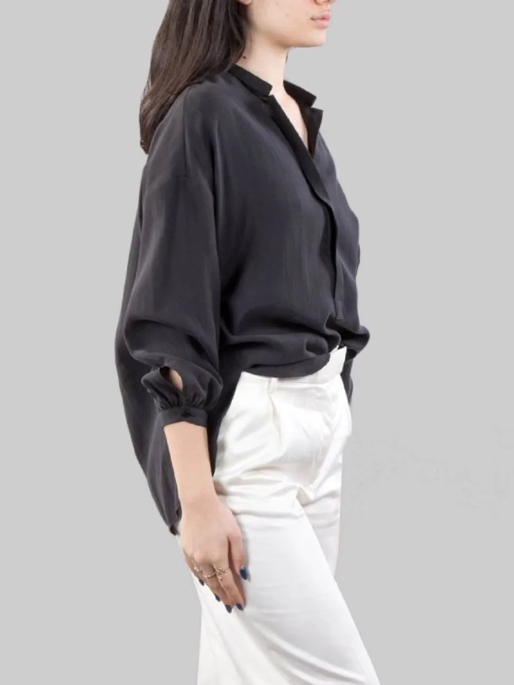 CAMICIA COREANA OVERSIZE IN TESSUTO FLUIDO | RAME Best