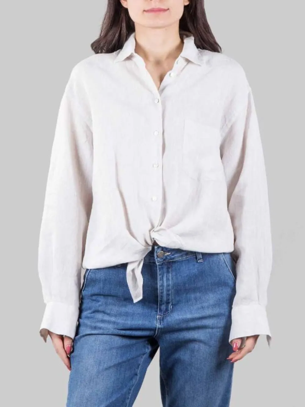 CAMICIA IN PURO LINO OVERSIZE | XACUS Clearance