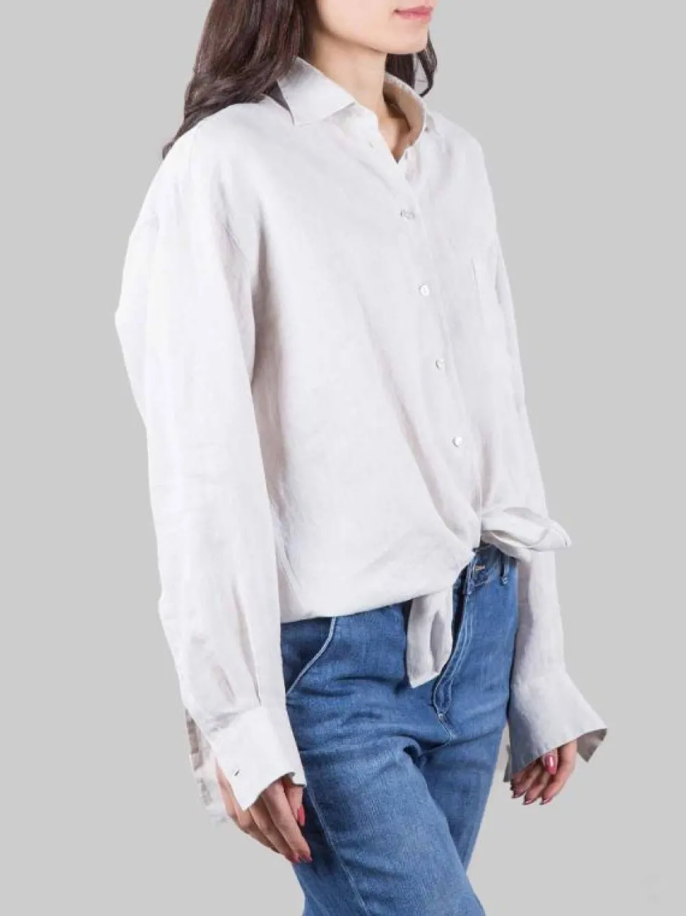 CAMICIA IN PURO LINO OVERSIZE | XACUS Clearance