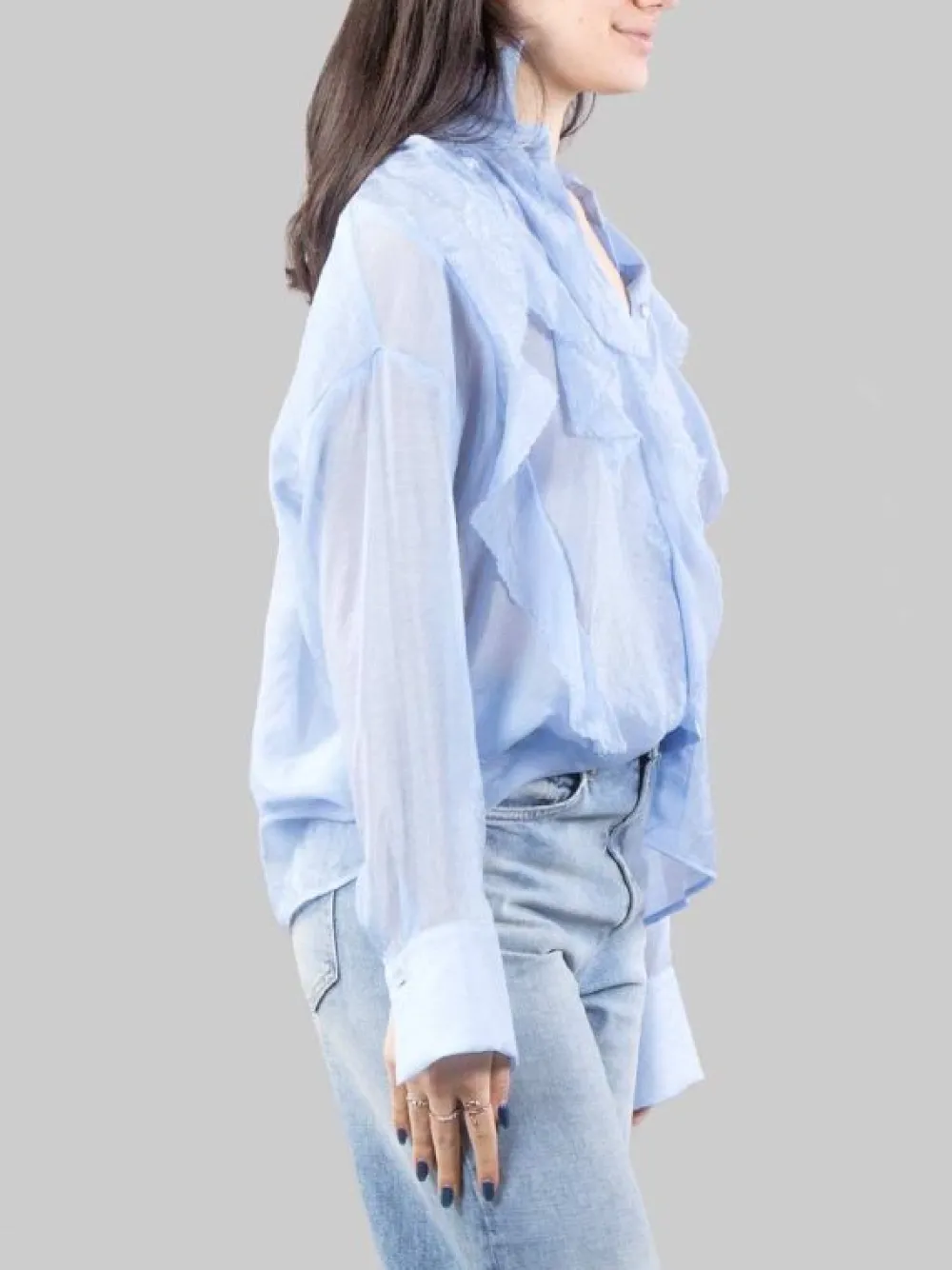 CAMICIA IN VISCOSA CON RUCHES | RAME Best