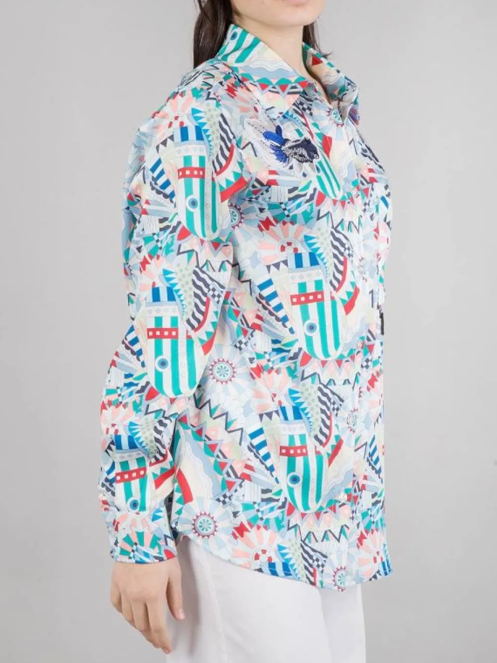 CAMICIA OVERSIZE A CON PATCH | 5 PROGRESS Discount