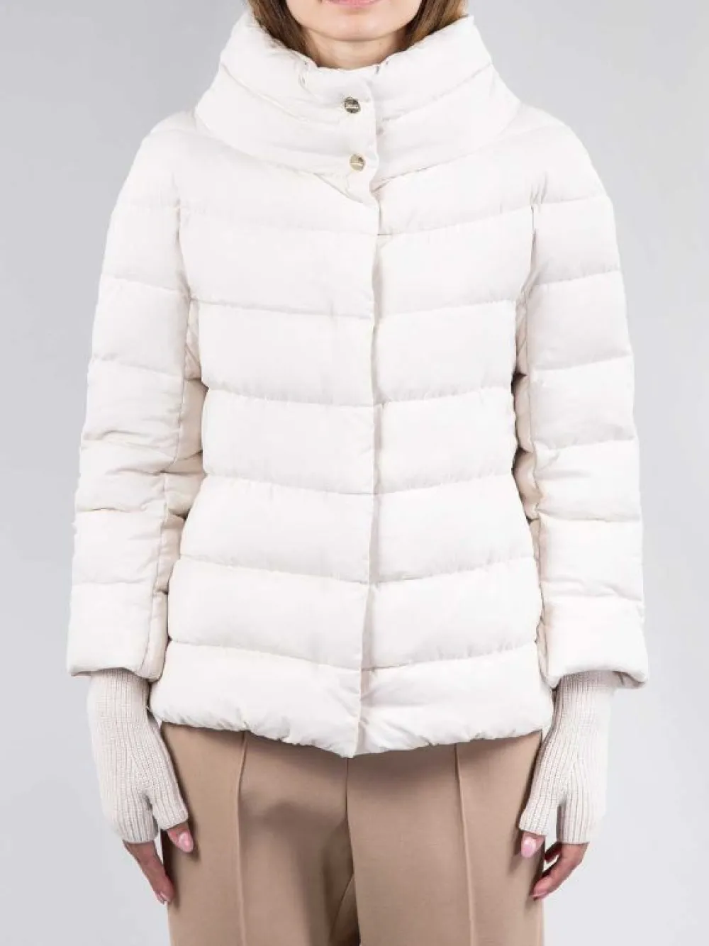 CAPPA CORTA EFFETTO SUEDE CON MANICOTTI | HERNO Sale