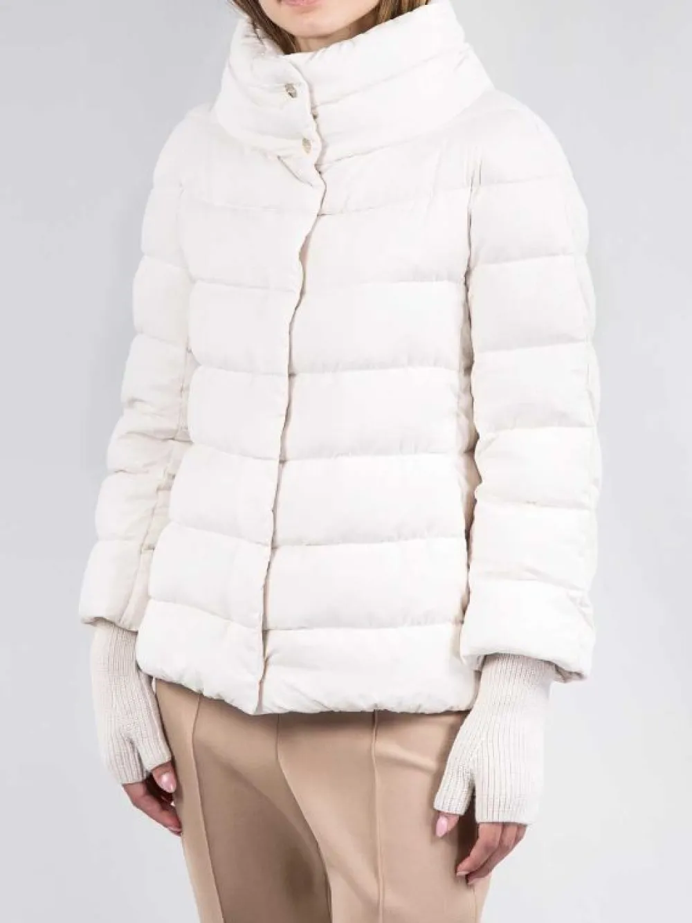 CAPPA CORTA EFFETTO SUEDE CON MANICOTTI | HERNO Sale