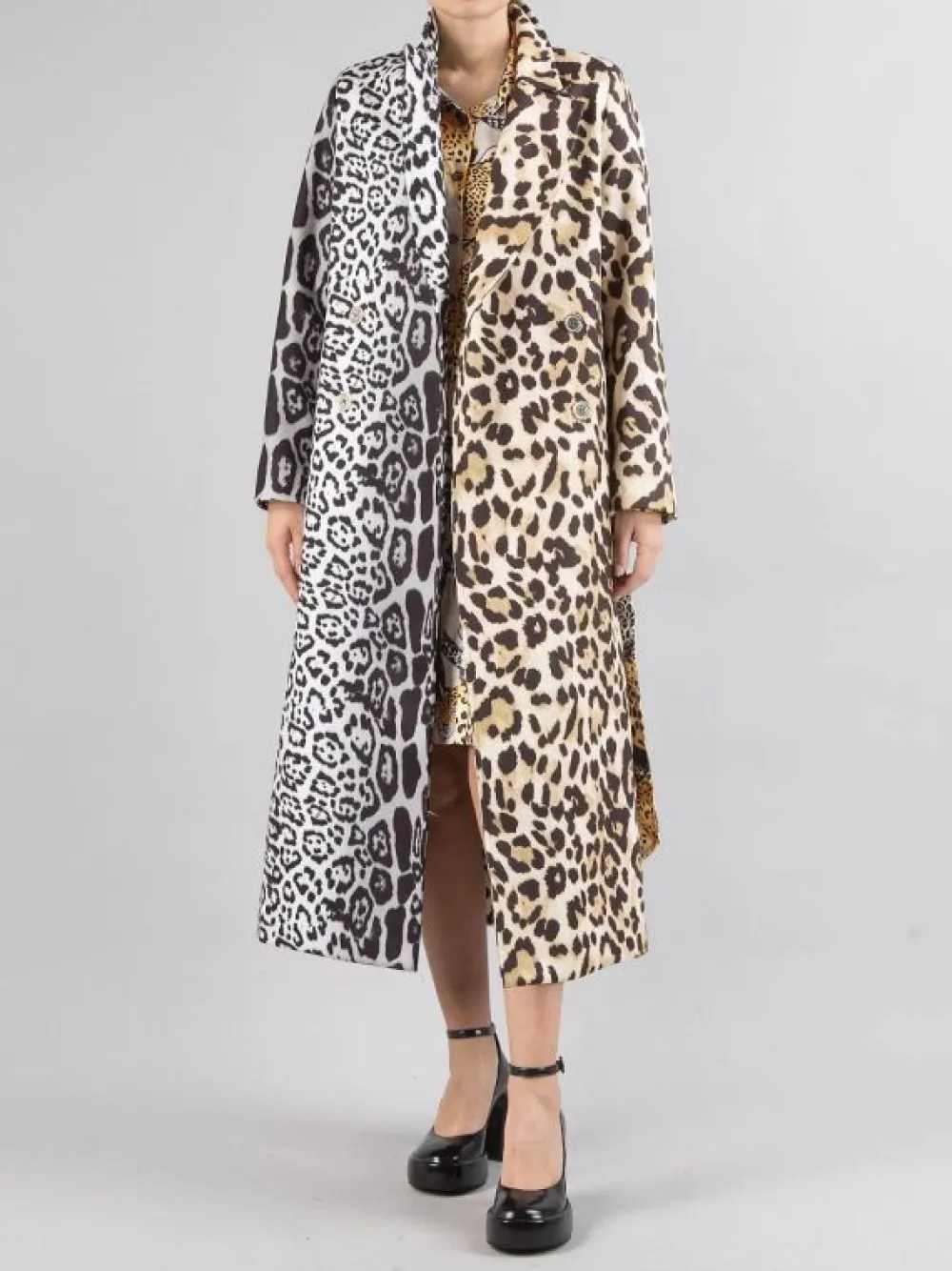 CAPPOTTO DOPPIOPETTO A FANTASIA CON CINTURA IN VITA | 5 PROGRESS New