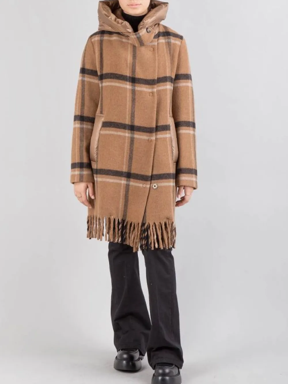 CAPPOTTO IN MISTO LANA CON INSERTI IN PIUMINO | VIOLANTI Clearance