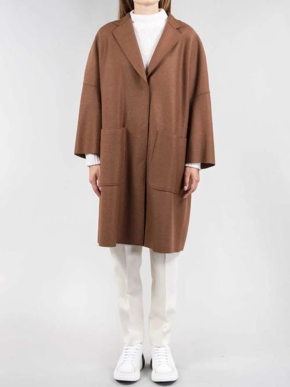 CAPPOTTO MONOPETTO OVERSIZE FIT IN LANA ECO SOSTENIBILE | HERNO New