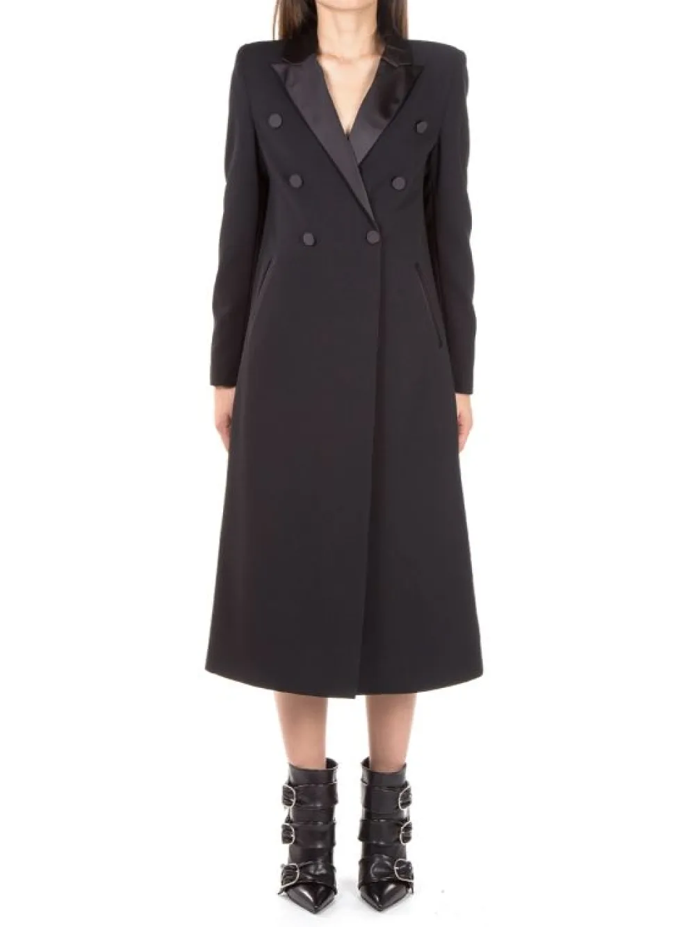 CAPPOTTO VENNY IN TESSUTO TECNICO ELASTICIZZATO DOPPIO PETTO | ANIYE BY Sale