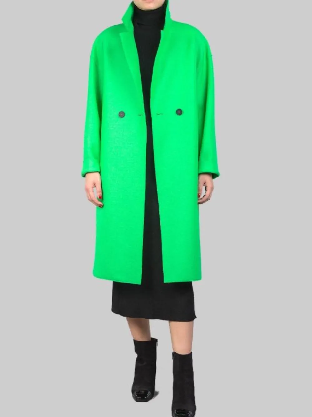CAPPOTTO OVERSIZE ACCESO DOPPIOPETTO IN LANA VERGINE PRESSATA | HARRIS WHARF LONDON Online