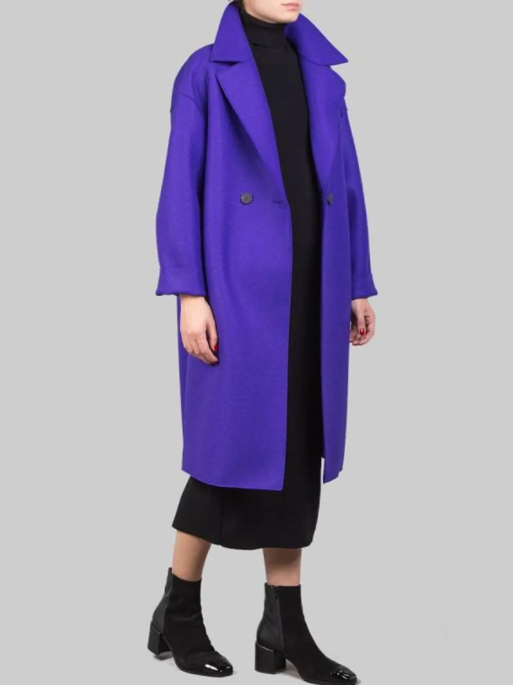 CAPPOTTO OVERSIZE DOPPIOPETTO IN LANA VERGINE PRESSATA | HARRIS WHARF LONDON Outlet