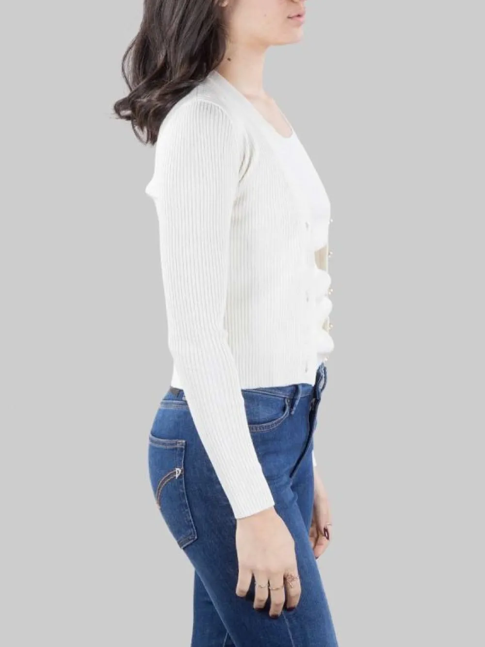 CARDIGAN TILACINO CON LOGO TRASPARENTE | PINKO Best