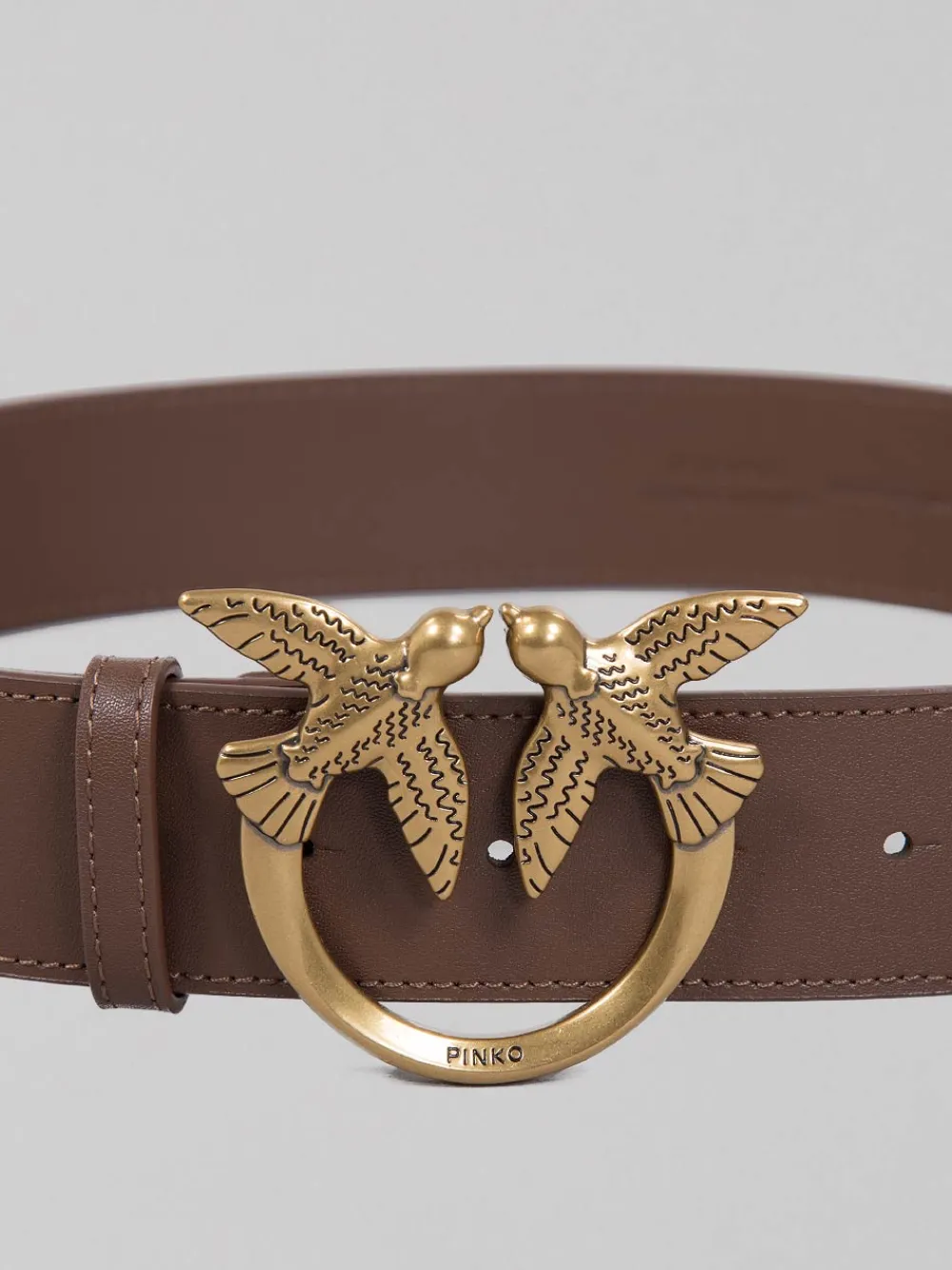 CINTURA LOVE BERRY IN PELLE LISCIA CON FIBBIA LOVE BIRDS | PINKO Hot