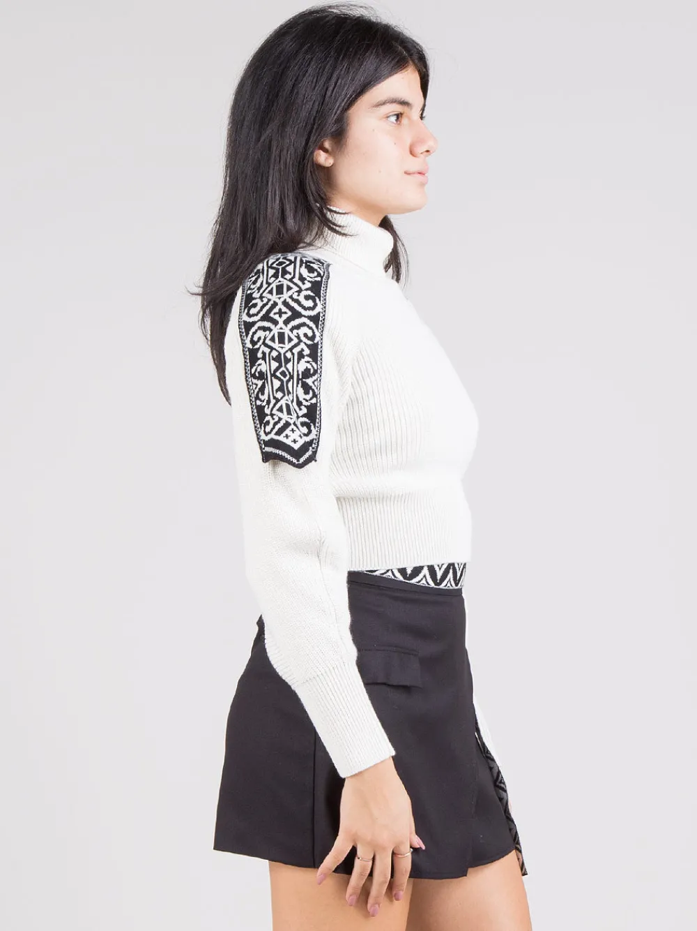Dolcevita crop jacquard | AKEP Clearance
