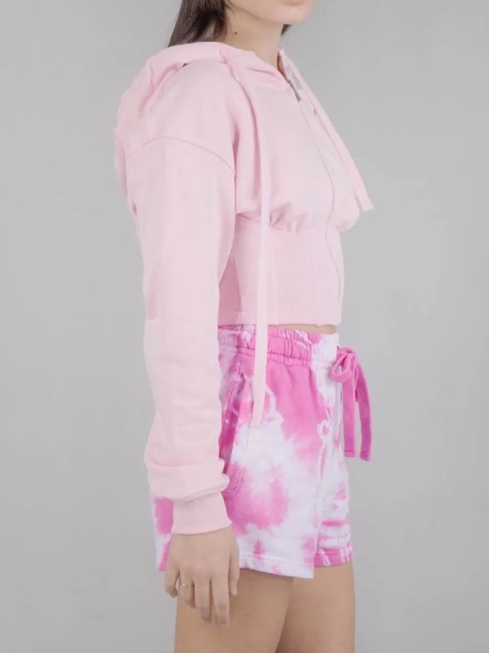 FELPA CORTA BUSTIER CON CAPPUCCIO | HINNOMINATE Sale
