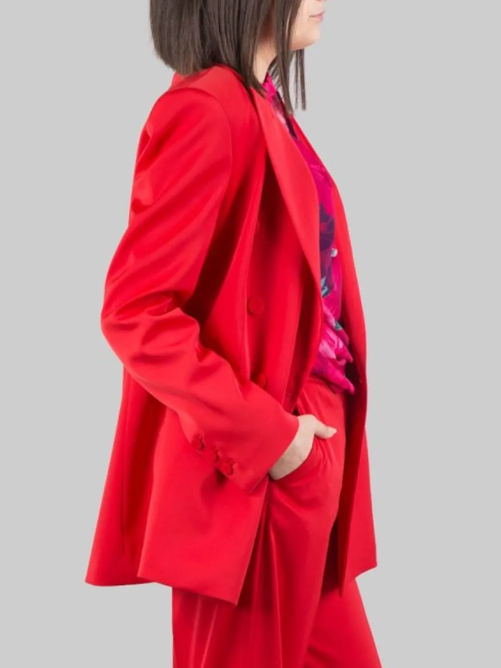 GIACCA DOPPIOPETTO IN TESSUTO ELASTICIZZATO LUCIDO | PINKO Discount