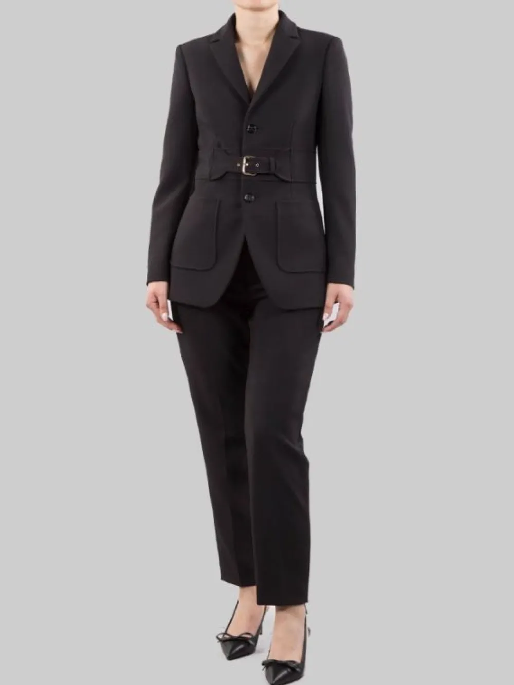GIACCA MONOPETTO IN CADY TECNICO CON FIBBIA IN VITA | RED VALENTINO Outlet