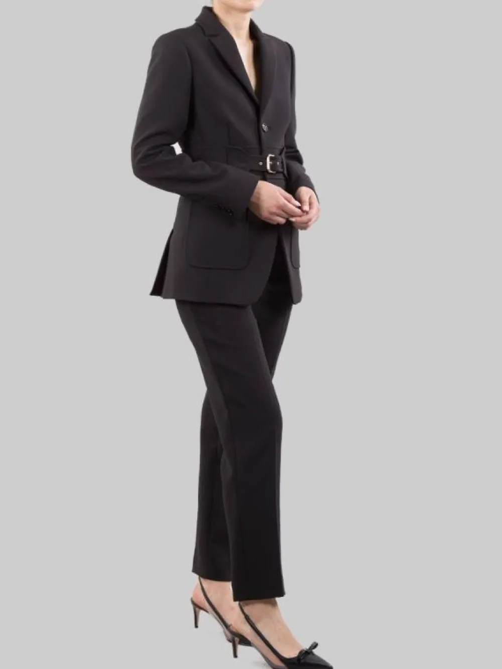GIACCA MONOPETTO IN CADY TECNICO CON FIBBIA IN VITA | RED VALENTINO Outlet