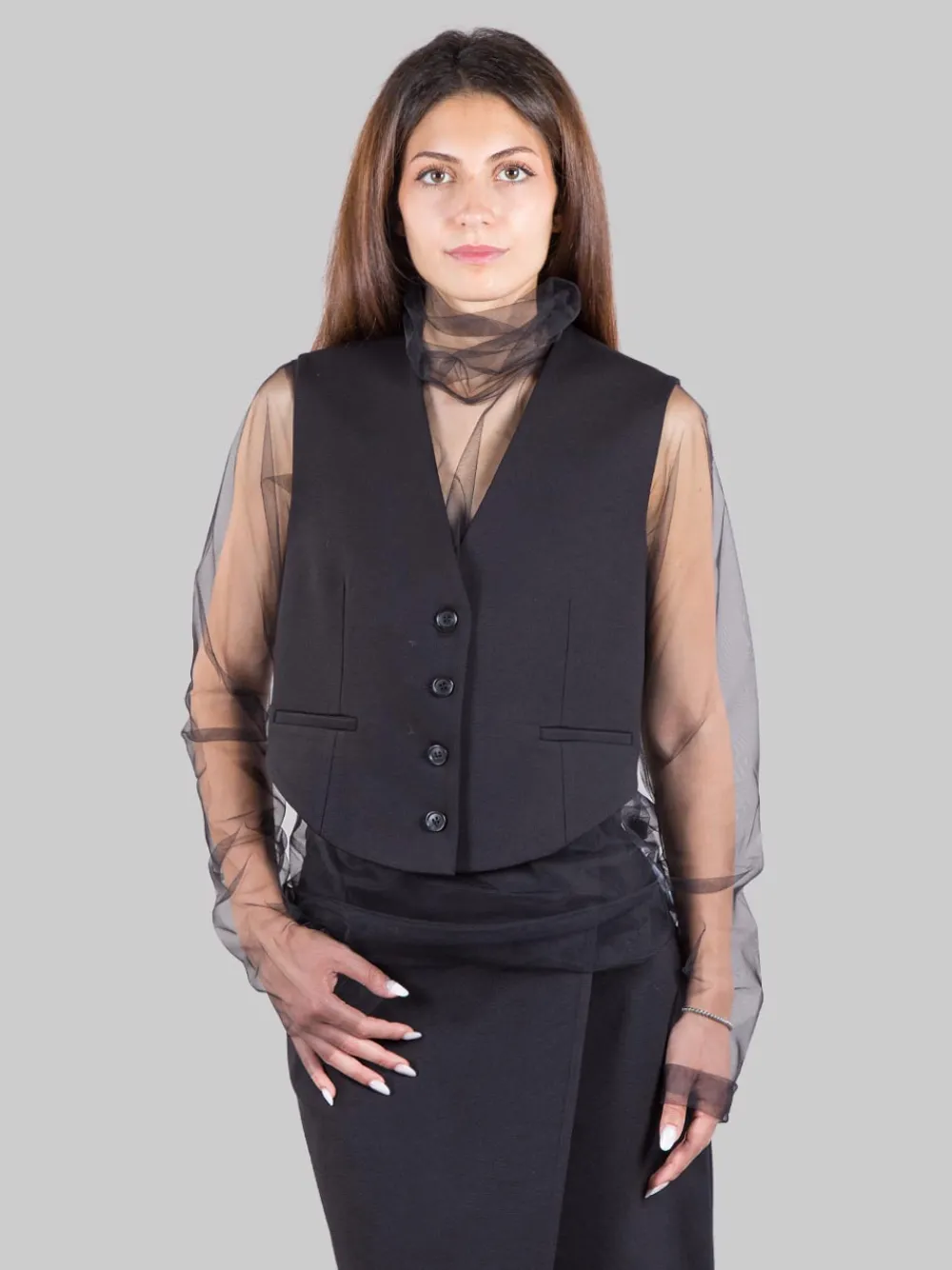 Gilet con tulle | MEIMEIJ Fashion
