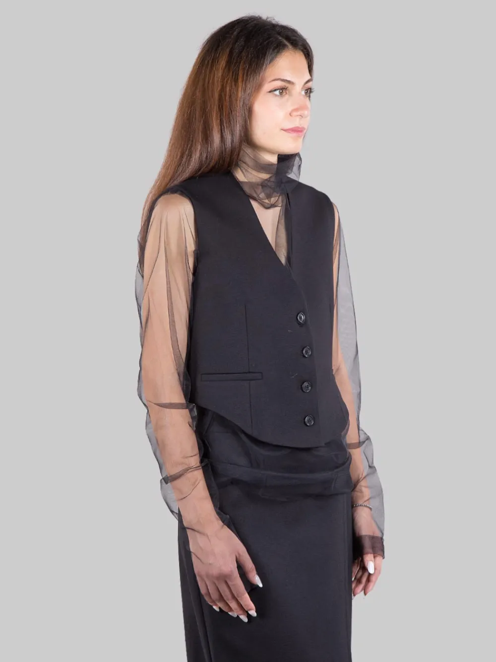 Gilet con tulle | MEIMEIJ Fashion