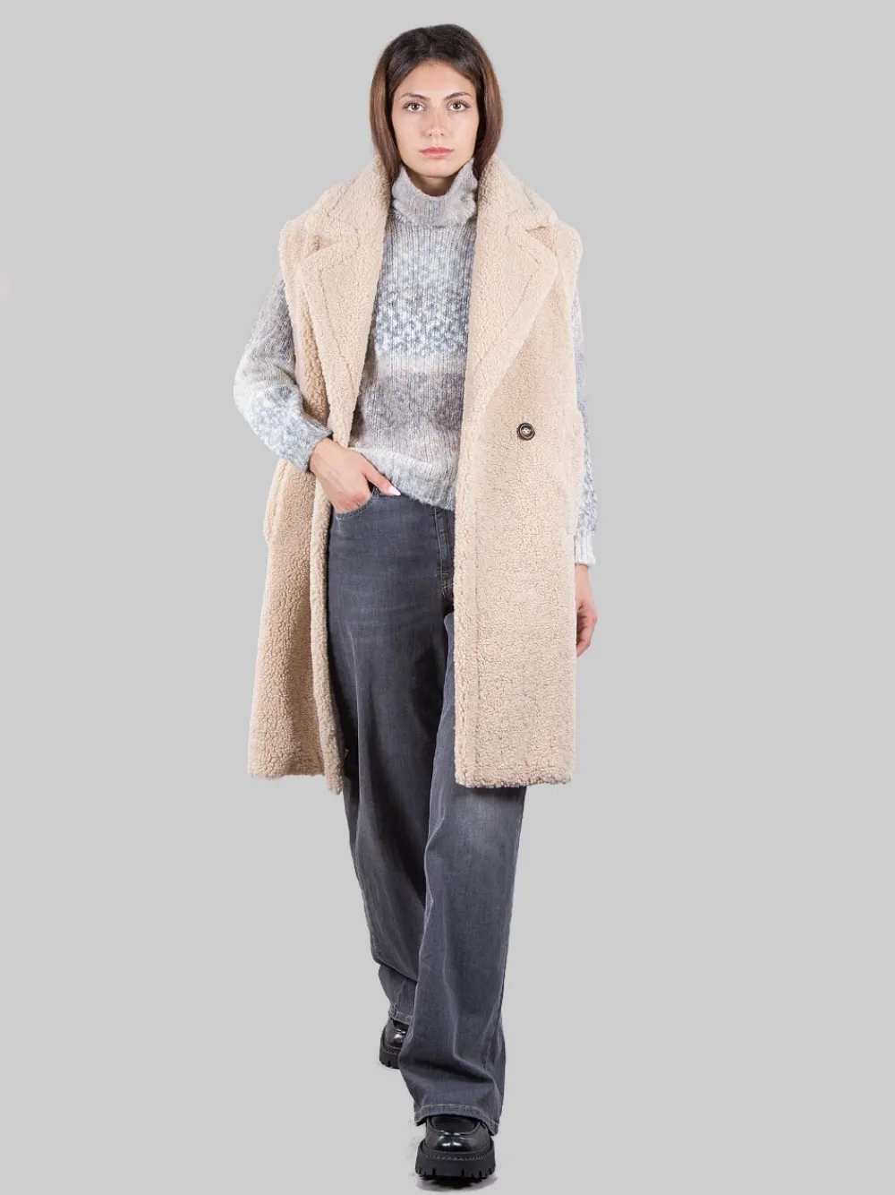Gilet lungo in ecopelliccia | BETTA CORRADI Outlet