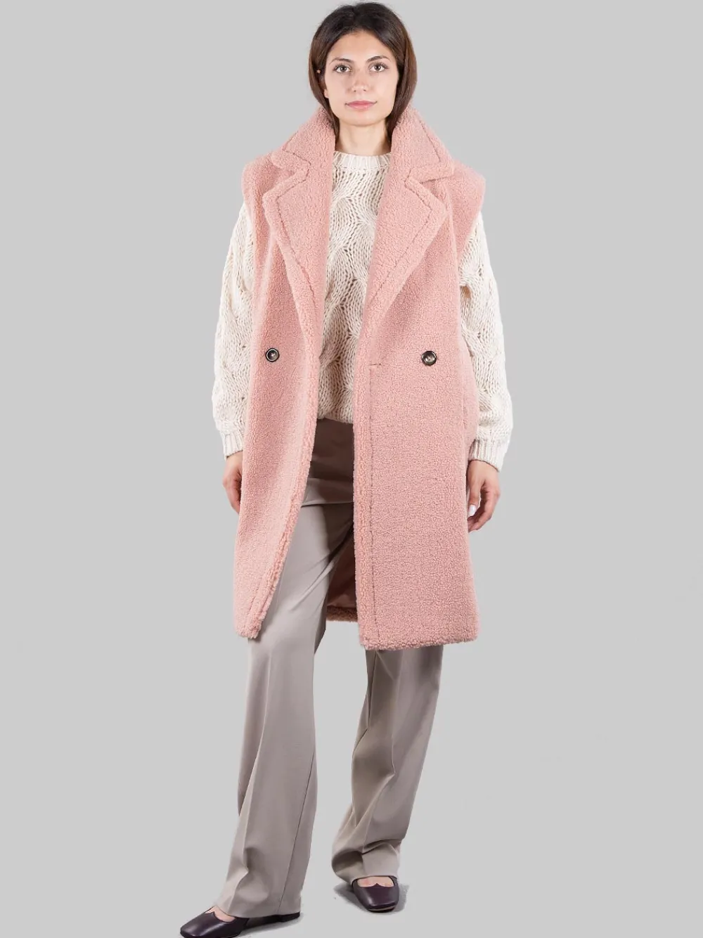 Gilet lungo in ecopelliccia | BETTA CORRADI Sale