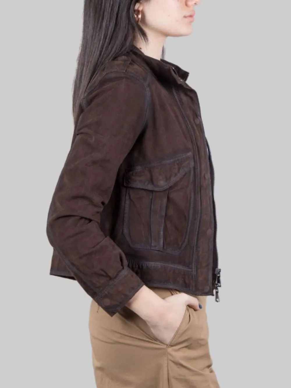 GIUBBETTO CORTO ITACA IN PELLE EFFETTO BRUCIATO TESTA DI MORO | THE JACKIE LEATHERS Sale