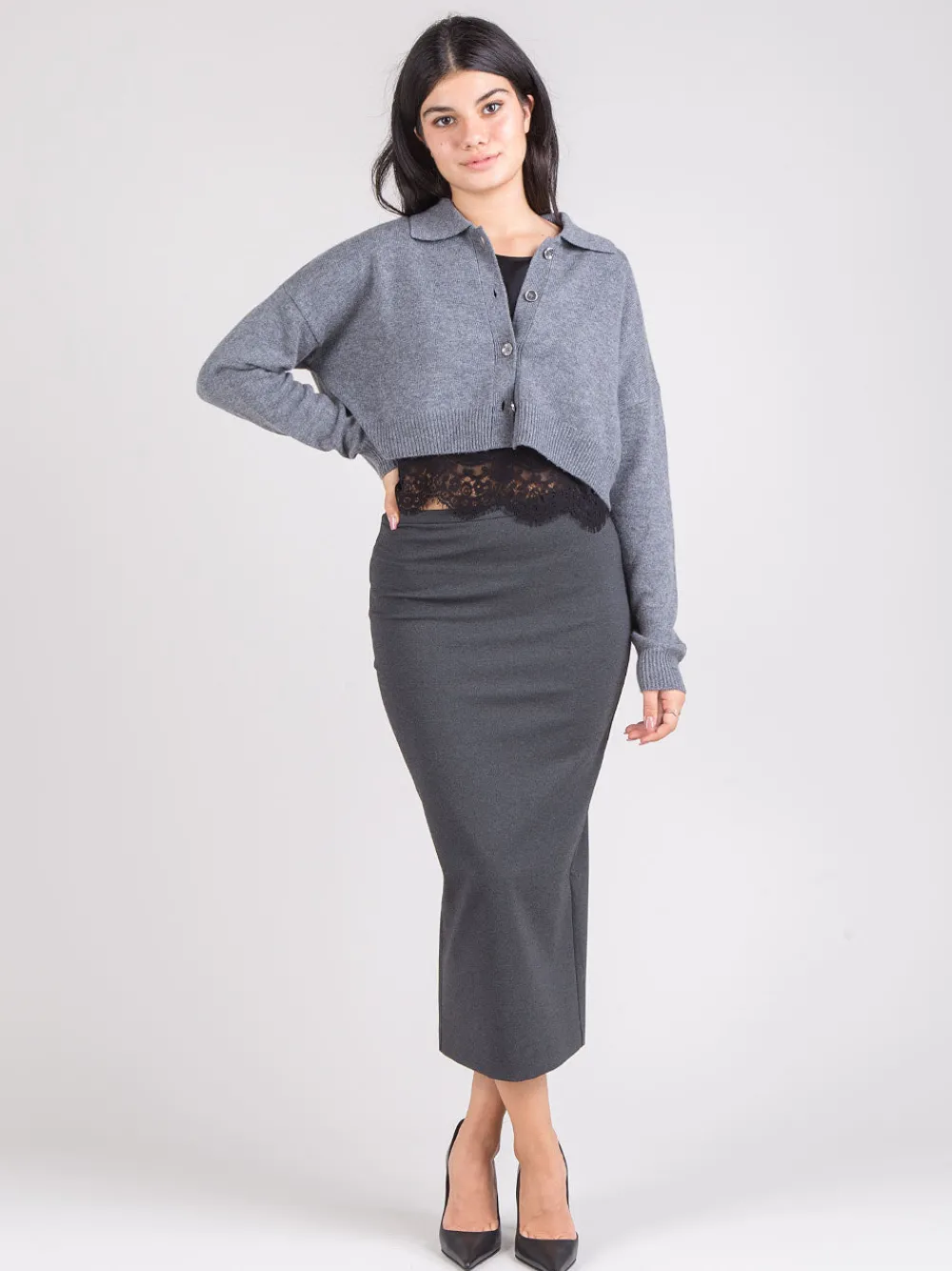 Gonna longuette in punto stoffa | PINKO Discount