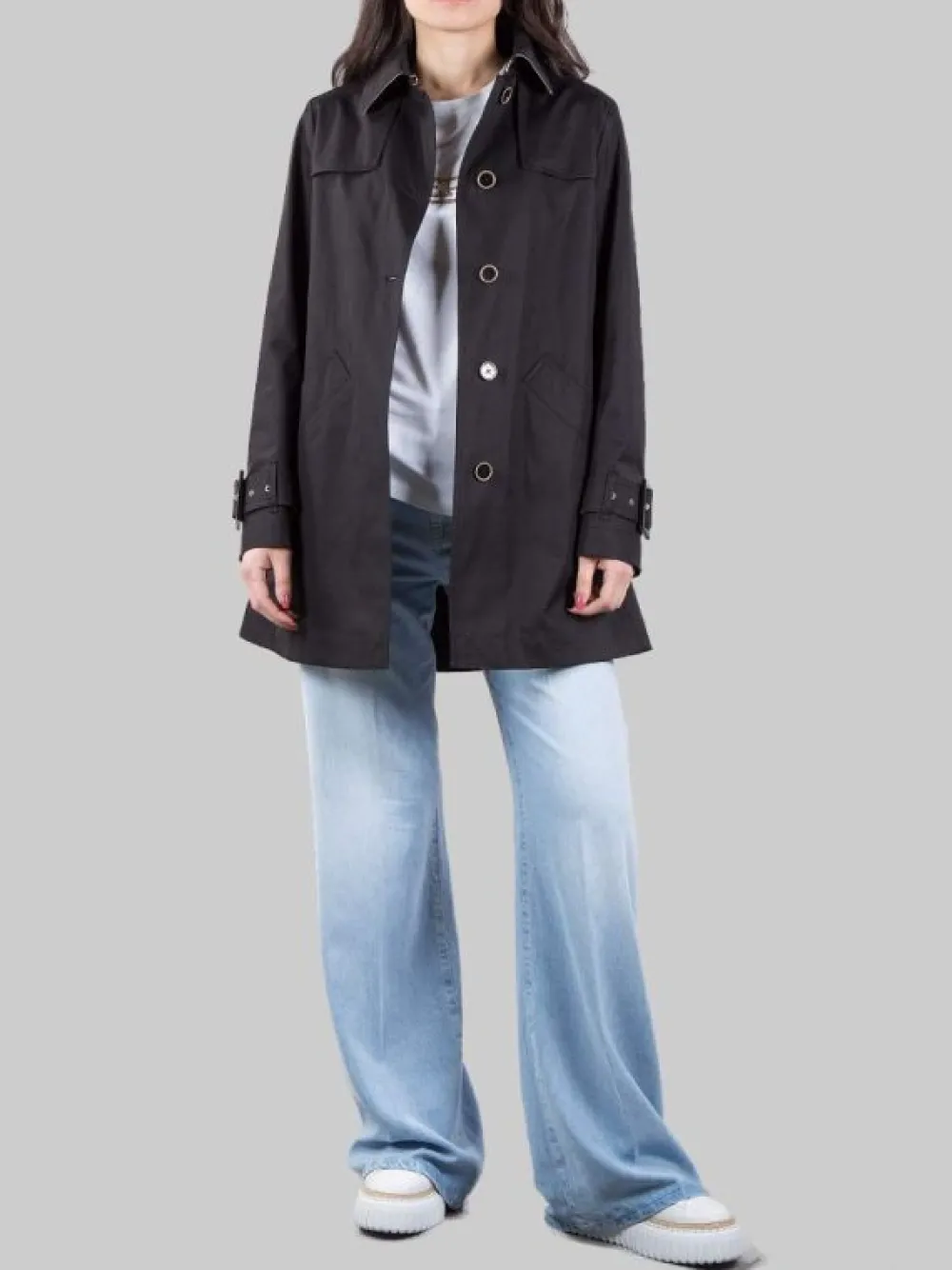 IMPERMEABILE IN COTONE MONOGRAM | HERNO New