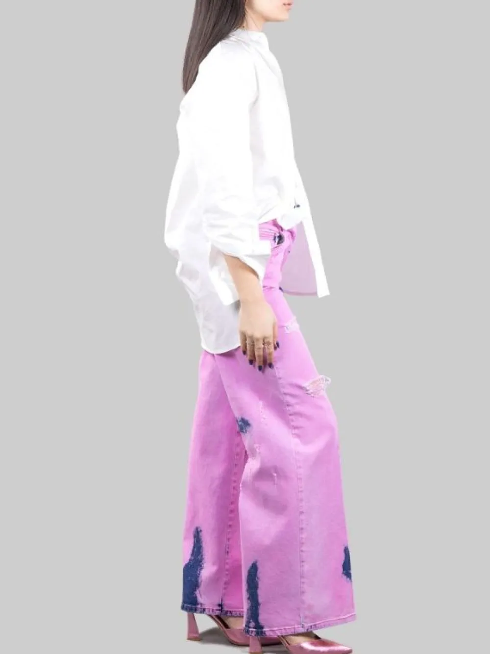 JEANS MIRANDA IN DENIM LAVATO CON ROTTURE | I LOVE MP Fashion