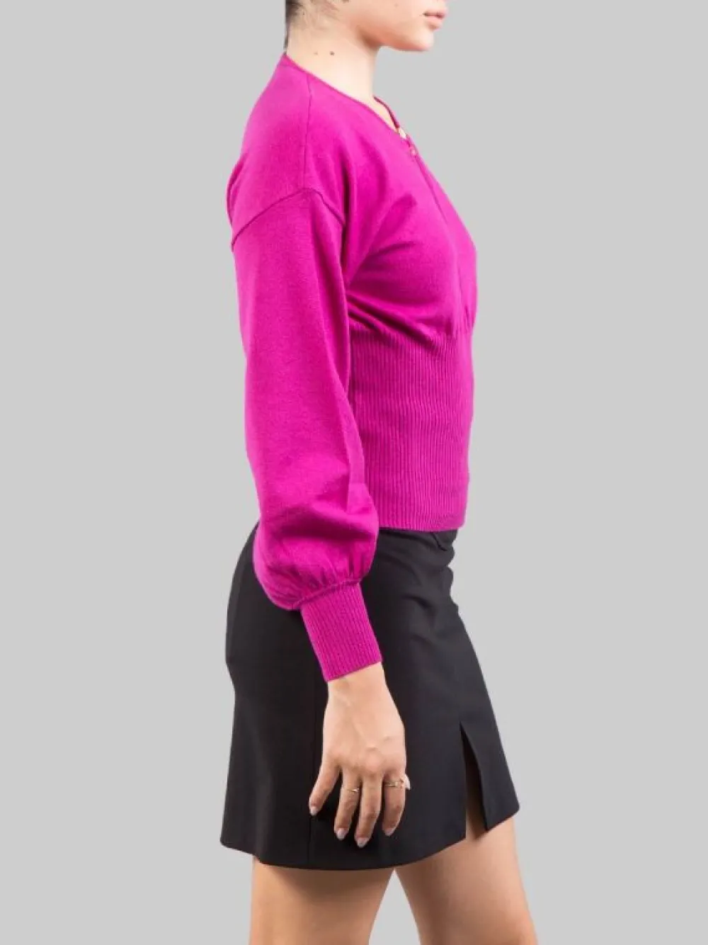 MAGLIA IN LANA STRETCH CON ANELLO LOVE BIRDS ORO | PINKO Best