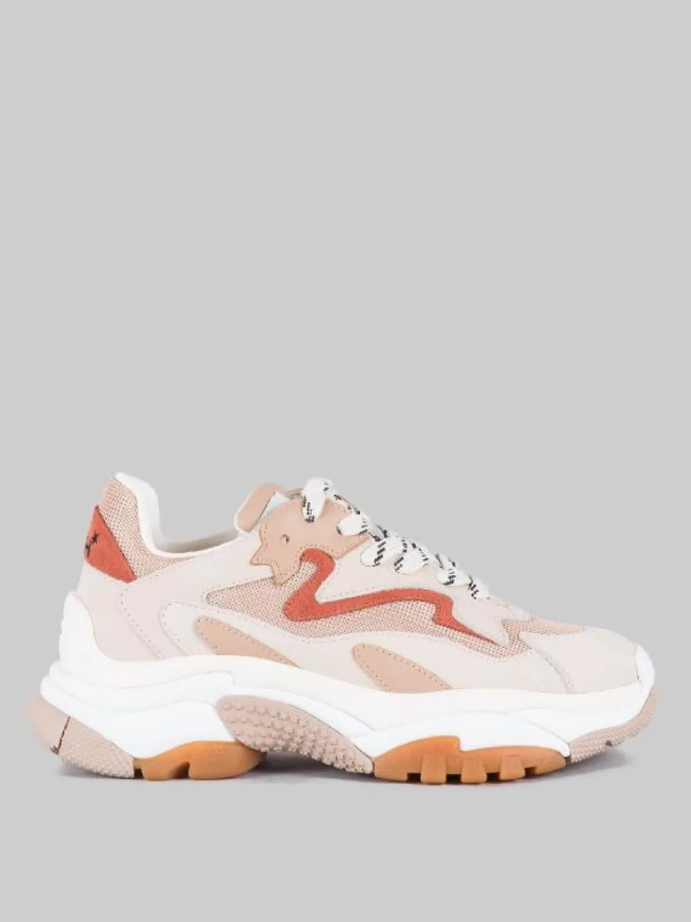 MAXI SNEAKER ADDICT IN PELLE E TELA E MARRONE ARAGON | ASH Best