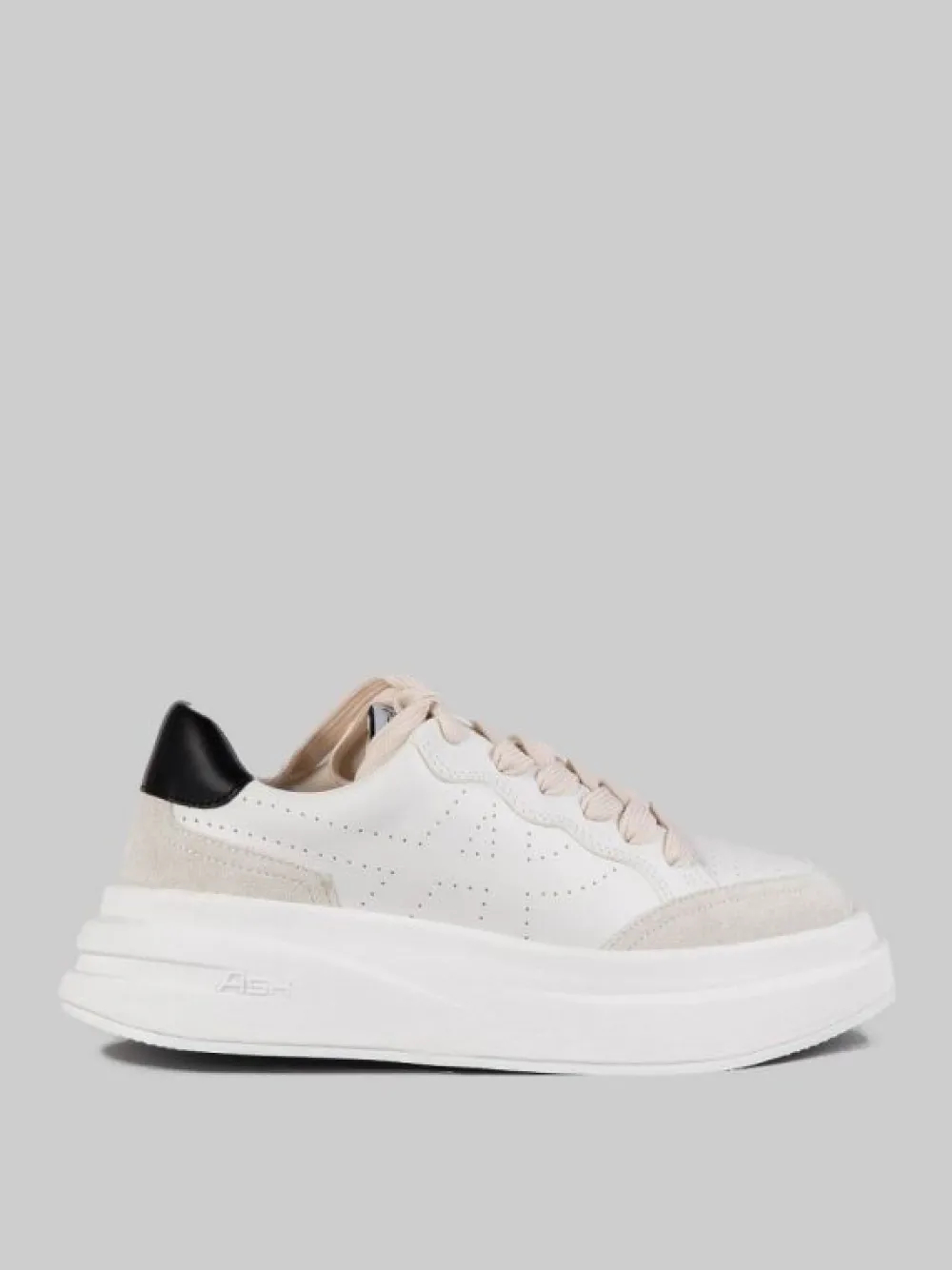 MAXI SNEAKER IMPULS IN PELLE BIANCA CON SPOILER NERO | ASH Clearance