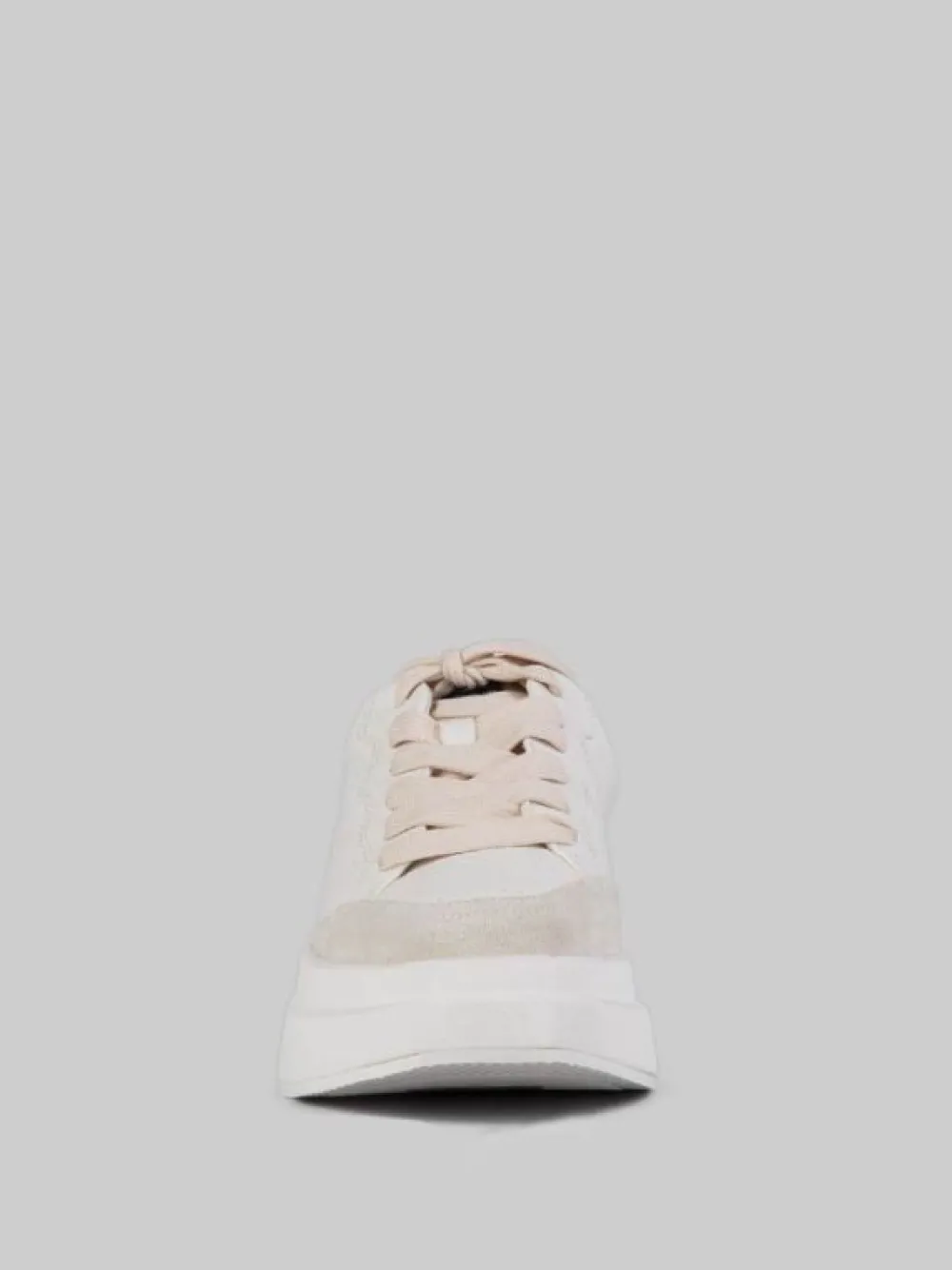 MAXI SNEAKER IMPULS IN PELLE BIANCA CON SPOILER NERO | ASH Clearance