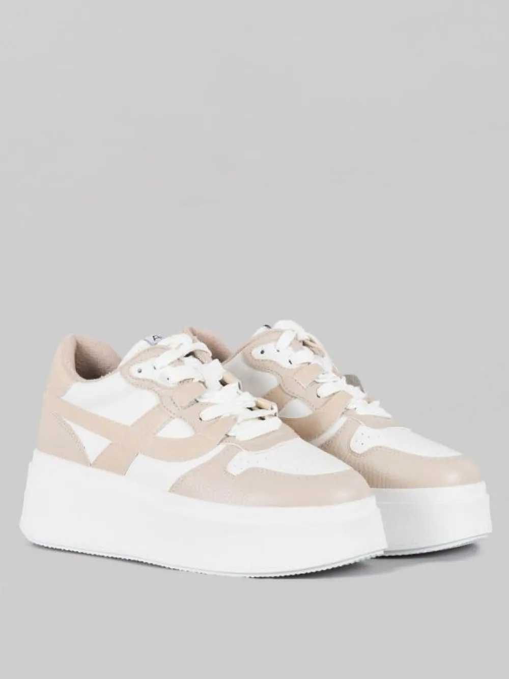 MAXI SNEAKER MATCH IN PELLE BICOLORE BIANCA E | ASH Outlet