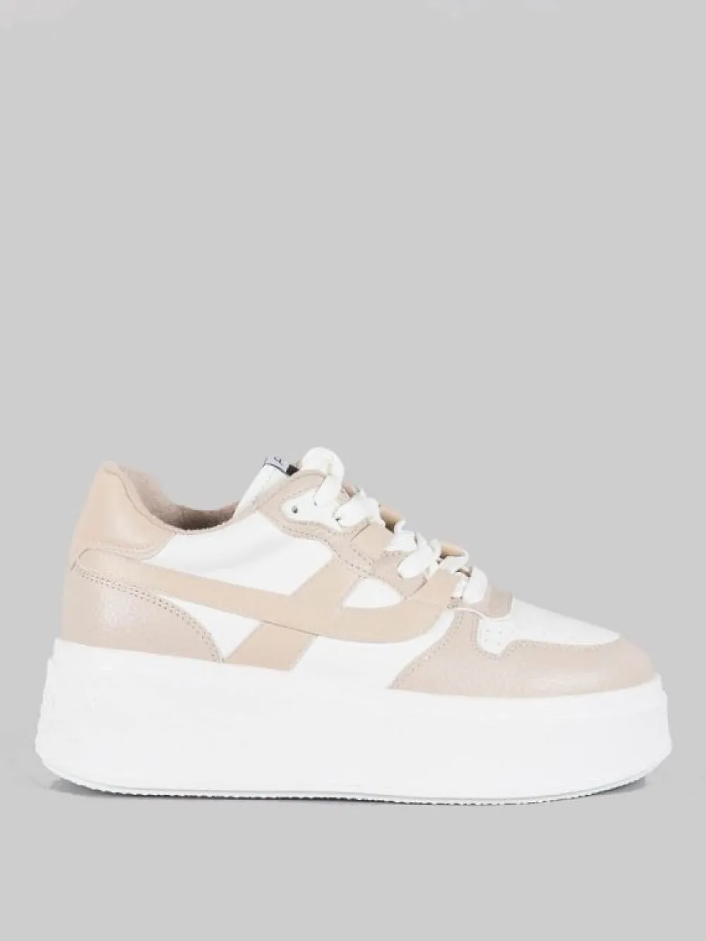 MAXI SNEAKER MATCH IN PELLE BICOLORE BIANCA E | ASH Outlet