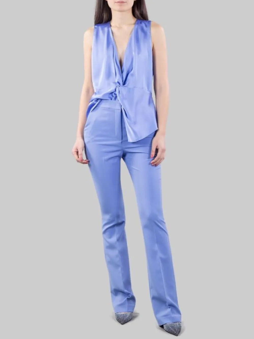 PANTALONI FLARE BLU | HANITA Discount