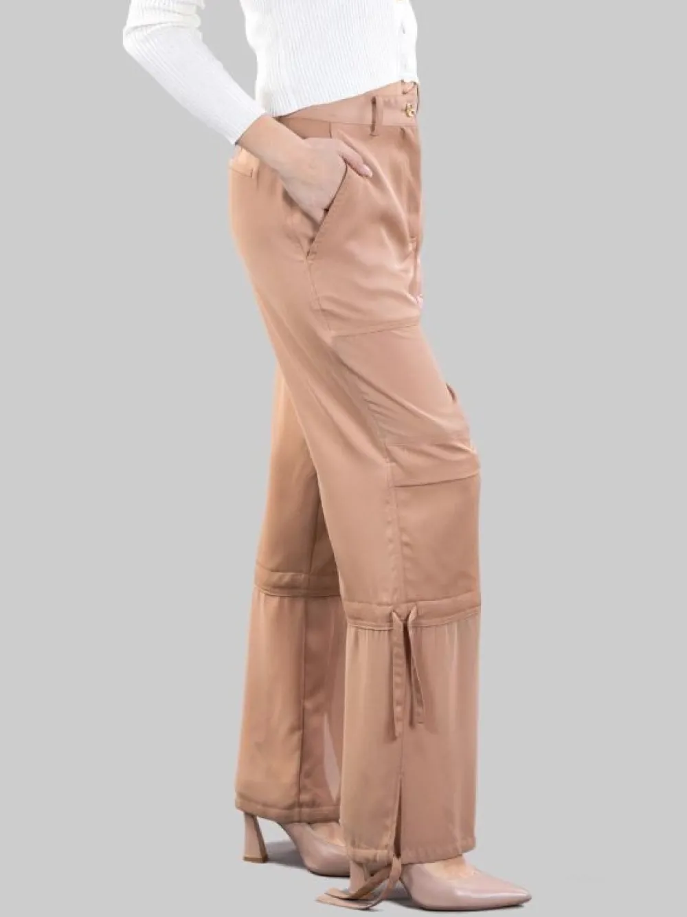 PANTALONI PRIAPO IN TESSUTO SATIN OPACO | PINKO Outlet