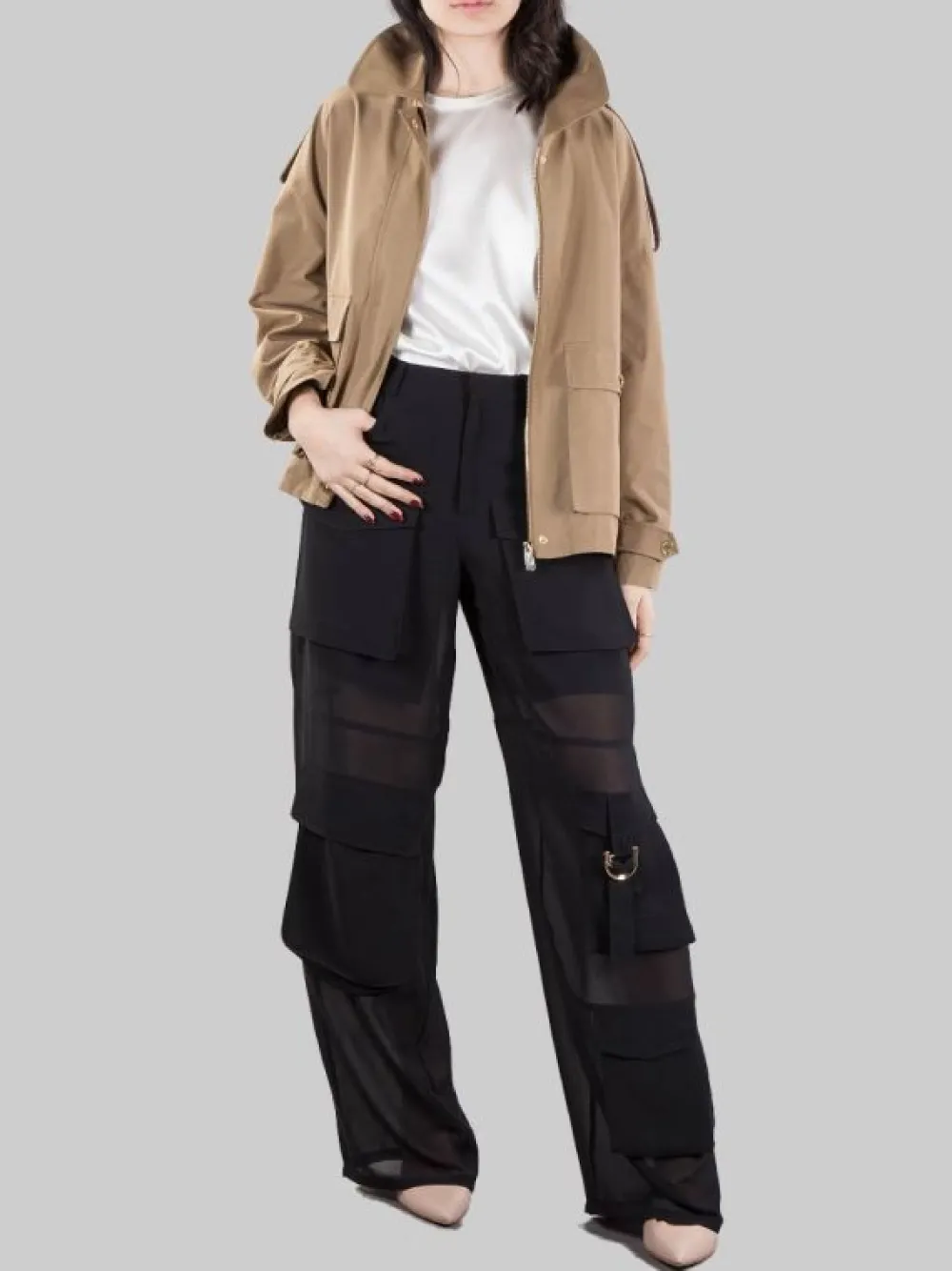 PARKA CORTO POLIDORA IN COTONE TECNICO | PINKO Discount